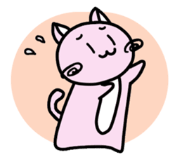 Kawaii!? Sticker of the pink cat sticker #3725326