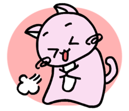 Kawaii!? Sticker of the pink cat sticker #3725327