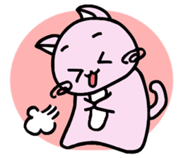 Kawaii!? Sticker of the pink cat sticker #3725327