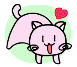 Kawaii!? Sticker of the pink cat sticker #3725328