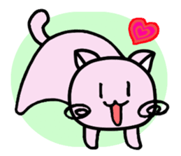 Kawaii!? Sticker of the pink cat sticker #3725328