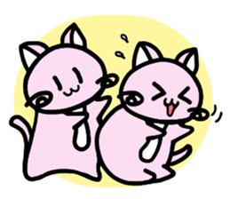 Kawaii!? Sticker of the pink cat sticker #3725329