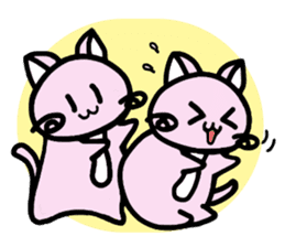 Kawaii!? Sticker of the pink cat sticker #3725329
