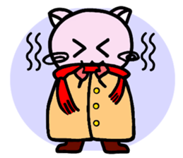 Kawaii!? Sticker of the pink cat sticker #3725330