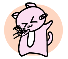 Kawaii!? Sticker of the pink cat sticker #3725331