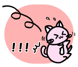 Kawaii!? Sticker of the pink cat sticker #3725332