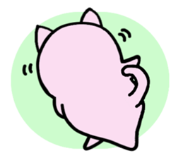 Kawaii!? Sticker of the pink cat sticker #3725333