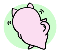 Kawaii!? Sticker of the pink cat sticker #3725333