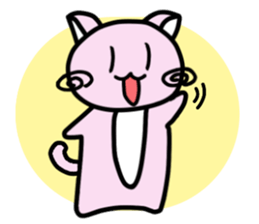 Kawaii!? Sticker of the pink cat sticker #3725334