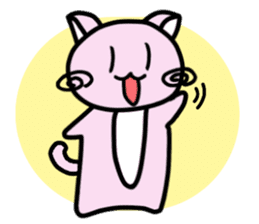 Kawaii!? Sticker of the pink cat sticker #3725334
