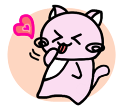 Kawaii!? Sticker of the pink cat sticker #3725336