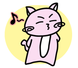 Kawaii!? Sticker of the pink cat sticker #3725339