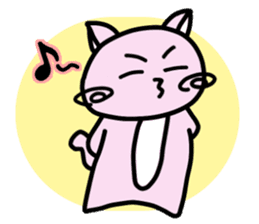 Kawaii!? Sticker of the pink cat sticker #3725339