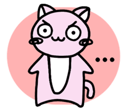 Kawaii!? Sticker of the pink cat sticker #3725342
