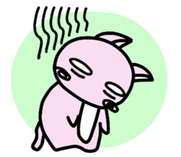 Kawaii!? Sticker of the pink cat sticker #3725343