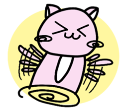Kawaii!? Sticker of the pink cat sticker #3725344