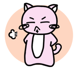 Kawaii!? Sticker of the pink cat sticker #3725346