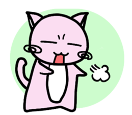 Kawaii!? Sticker of the pink cat sticker #3725348
