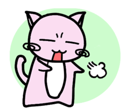 Kawaii!? Sticker of the pink cat sticker #3725348