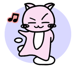 Kawaii!? Sticker of the pink cat sticker #3725350