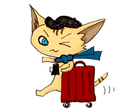Travel cat sticker #3725515