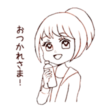 single word girls sticker #3725711