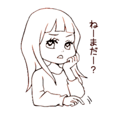 single word girls sticker #3725726