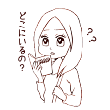 single word girls sticker #3725727