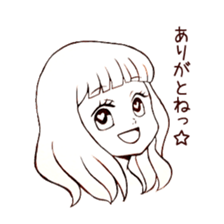 single word girls sticker #3725736