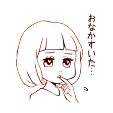 single word girls sticker #3725739