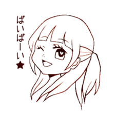 single word girls sticker #3725750