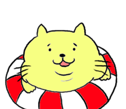 kawaii fat cat sticker #3727036