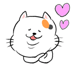 kawaii fat cat sticker #3727038