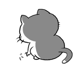 kawaii fat cat sticker #3727068