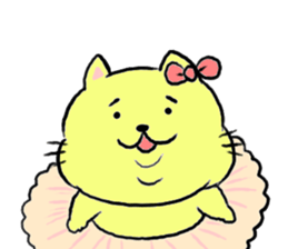 kawaii fat cat sticker #3727069