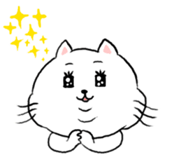 kawaii fat cat sticker #3727070