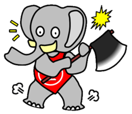 Kintaro of an elephant sticker #3727601
