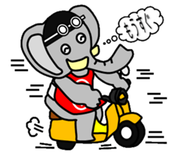 Kintaro of an elephant sticker #3727615