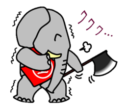 Kintaro of an elephant sticker #3727627