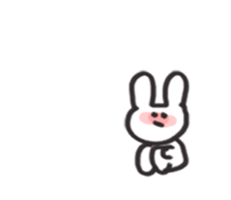 be shy rabbit sticker #3727724