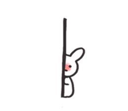 be shy rabbit sticker #3727733