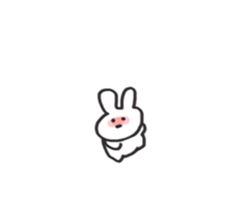 be shy rabbit sticker #3727737