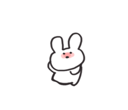 be shy rabbit sticker #3727738