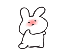 be shy rabbit sticker #3727739