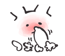 be shy rabbit sticker #3727748