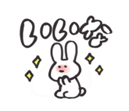be shy rabbit sticker #3727749