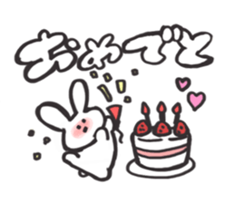 be shy rabbit sticker #3727750