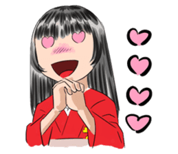 A cursed Japanese doll fall in love sticker #3728116