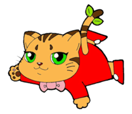 Kitten of apple sticker #3728714