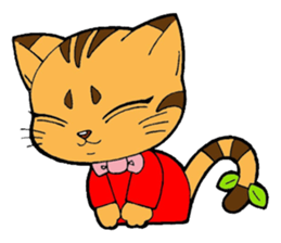 Kitten of apple sticker #3728729